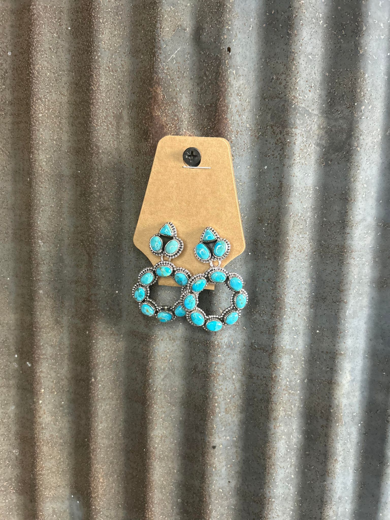 The Julie Earring-Earrings-LJ Turquoise-Lucky J Boots & More, Women's, Men's, & Kids Western Store Located in Carthage, MO