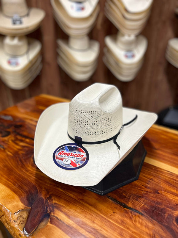 American Straw Hat 7400 S-117 4.5" JBZ Brim-Straw Cowboy Hats-American Hat Co.-Lucky J Boots & More, Women's, Men's, & Kids Western Store Located in Carthage, MO