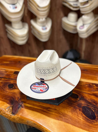 American JC4200 S-117 Straw Hat 4.5"Brim FZ-Straw Cowboy Hats-American Hat Co.-Lucky J Boots & More, Women's, Men's, & Kids Western Store Located in Carthage, MO