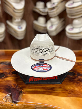 American JC4200 S-117 Straw Hat 4.5"Brim FZ-Straw Cowboy Hats-American Hat Co.-Lucky J Boots & More, Women's, Men's, & Kids Western Store Located in Carthage, MO