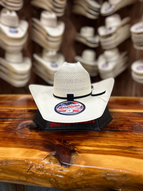 American Straw Hat 7400 S-117 4.5" JBZ Brim-Straw Cowboy Hats-American Hat Co.-Lucky J Boots & More, Women's, Men's, & Kids Western Store Located in Carthage, MO
