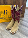 Men's R. Watson Volcanic Red & Heavy Roughout Boots-Men's Boots-R. Watson-Lucky J Boots & More, Women's, Men's, & Kids Western Store Located in Carthage, MO