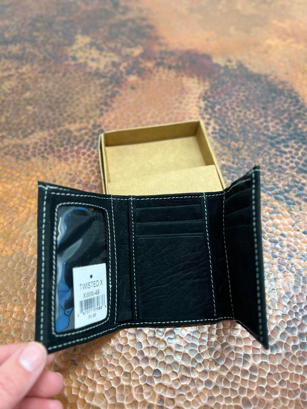 Twisted X Black Wallets-Wallets-WESTERN FASHION ACCESSORIES-Lucky J Boots & More, Women's, Men's, & Kids Western Store Located in Carthage, MO