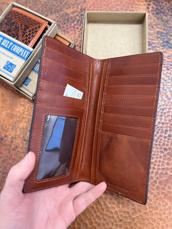 Ranger Cognac Leather Wallets-Wallets-WESTERN FASHION ACCESSORIES-Lucky J Boots & More, Women's, Men's, & Kids Western Store Located in Carthage, MO