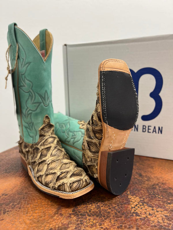 Women's Rustic Brown Big Bass/ Green Anderson Bean-Women's Boots-Anderson Bean-Lucky J Boots & More, Women's, Men's, & Kids Western Store Located in Carthage, MO