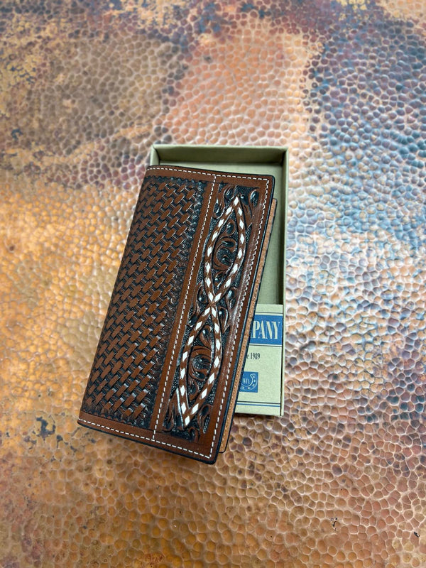 Ranger Basket Weave Wallet-Wallets-WESTERN FASHION ACCESSORIES-Lucky J Boots & More, Women's, Men's, & Kids Western Store Located in Carthage, MO