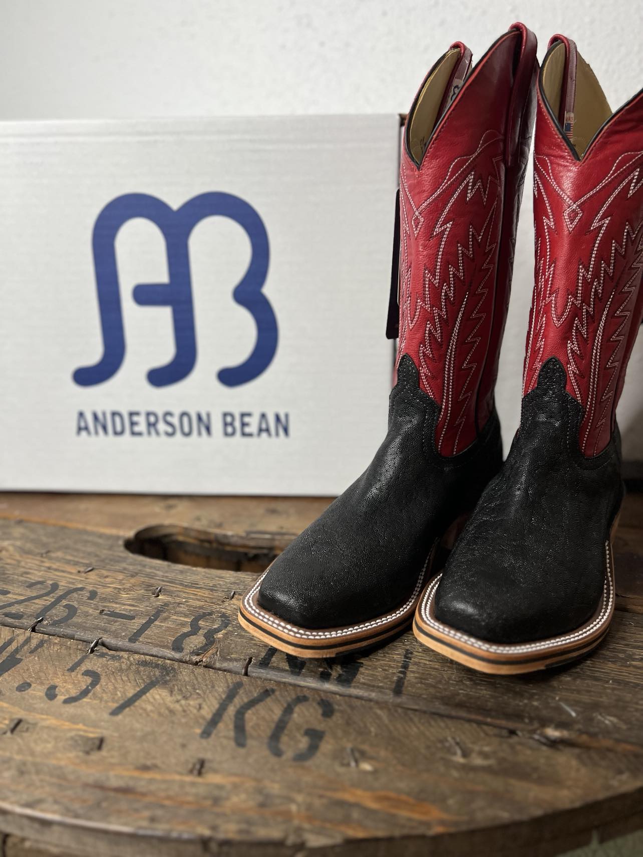 Men's Anderson Bean Black Elephant & Tristan Kidskin Boots-Men's Boots-Anderson Bean-Lucky J Boots & More, Women's, Men's, & Kids Western Store Located in Carthage, MO