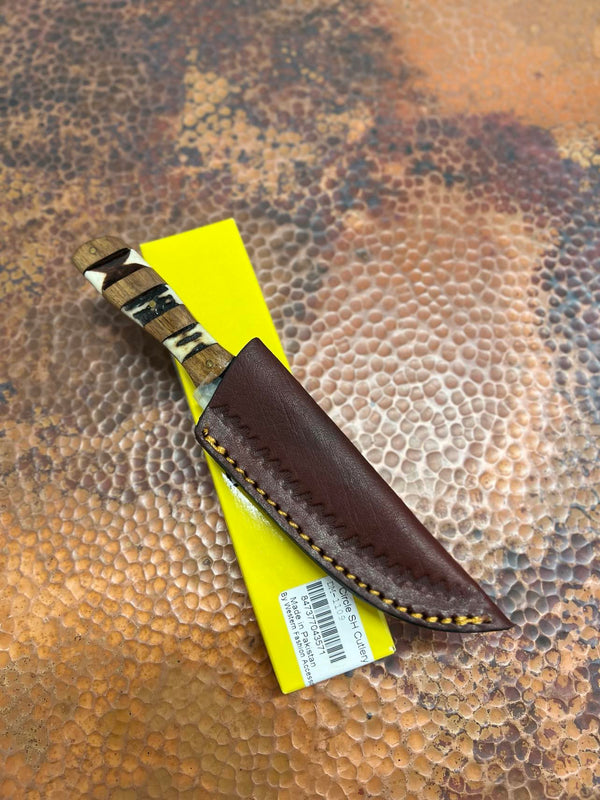 Circle SH Damascus Knife-Knives-WESTERN FASHION ACCESSORIES-Lucky J Boots & More, Women's, Men's, & Kids Western Store Located in Carthage, MO