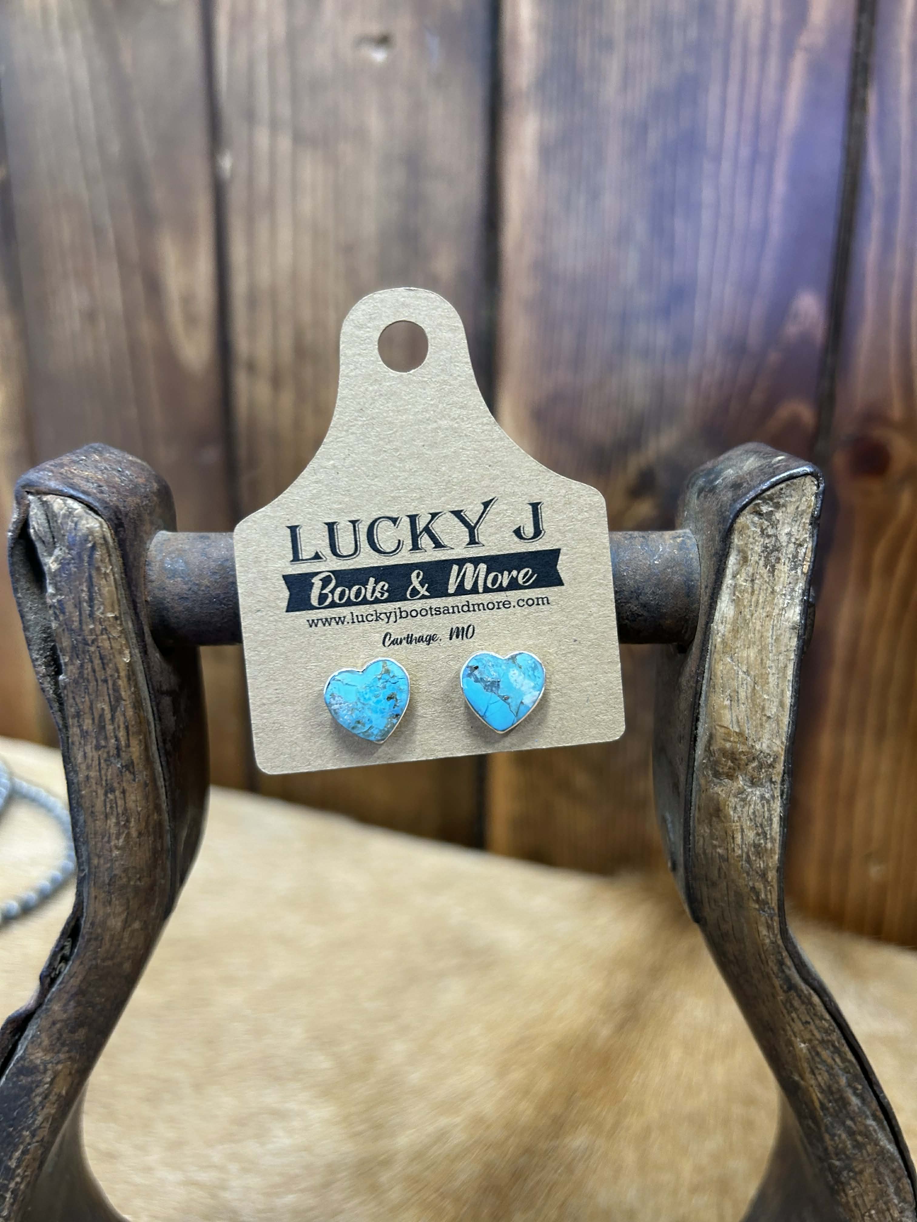 Heidi Earrings-Earrings-LJ Turquoise-Lucky J Boots & More, Women's, Men's, & Kids Western Store Located in Carthage, MO