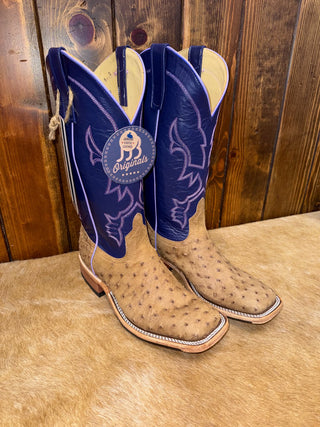 Men's Anderson Bean Antique Rose Full Quill Ostrich Boot
