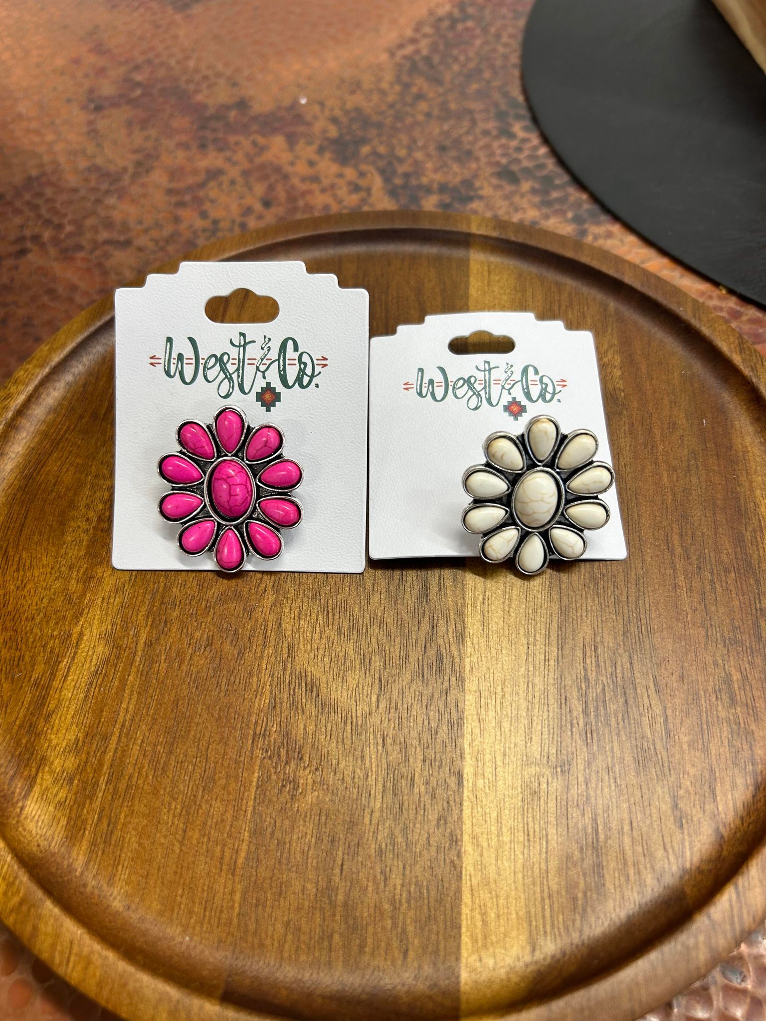 West & Co. Flower Ring-Rings-WEST & CO-Lucky J Boots & More, Women's, Men's, & Kids Western Store Located in Carthage, MO