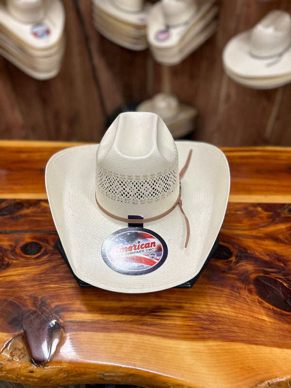 American JC4200 S-117 Straw Hat 4.25"Brim JBZ-Cowboy Hats-American Hat Co.-Lucky J Boots & More, Women's, Men's, & Kids Western Store Located in Carthage, MO