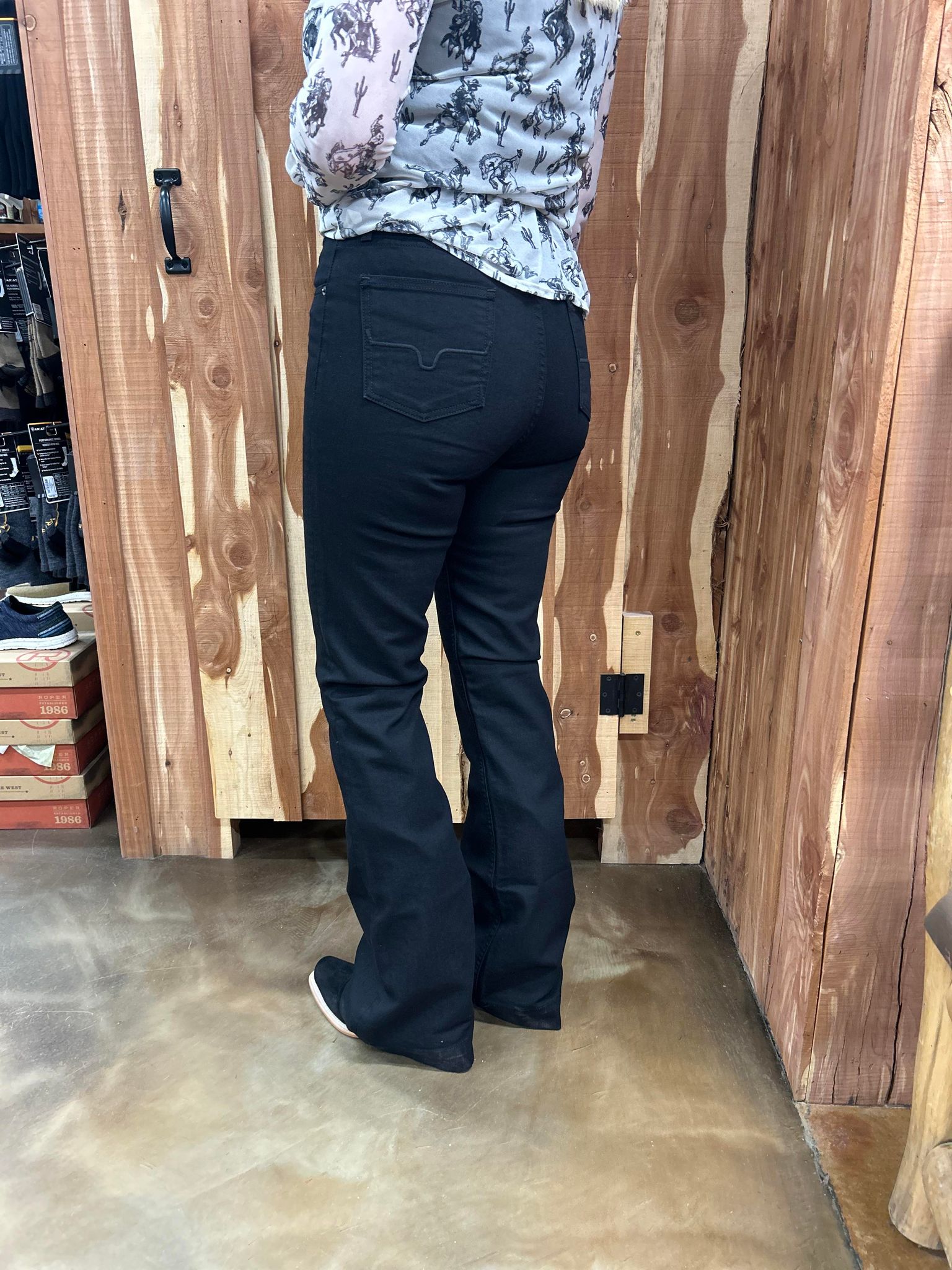 Kimes Ranch Jennifer Jeans in Black-Women's Denim-Kimes Ranch-Lucky J Boots & More, Women's, Men's, & Kids Western Store Located in Carthage, MO