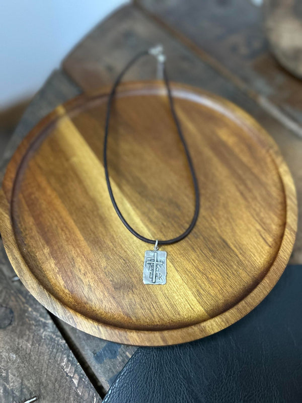 VF Fear is A Liar 18" Leather Pendant Necklace-Necklaces-Visible Faith-Lucky J Boots & More, Women's, Men's, & Kids Western Store Located in Carthage, MO