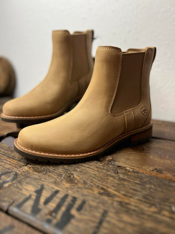 Womens Ariat Wexford Chelsea Boot in Natural Tan-Women's Booties-Ariat-Lucky J Boots & More, Women's, Men's, & Kids Western Store Located in Carthage, MO