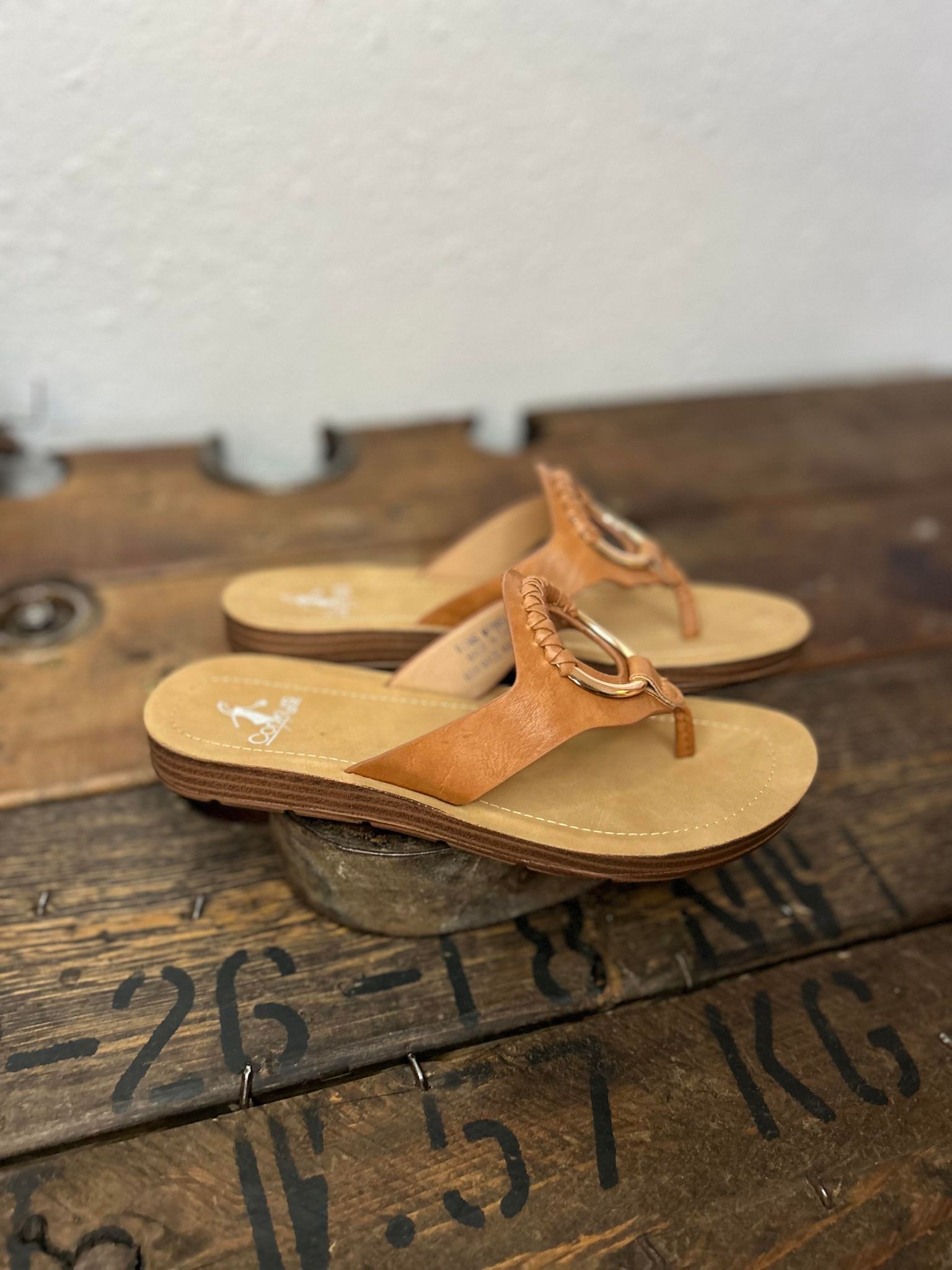 Corkys Ring My Bell in Cognac-Sandals-Corkys Footwear-Lucky J Boots & More, Women's, Men's, & Kids Western Store Located in Carthage, MO