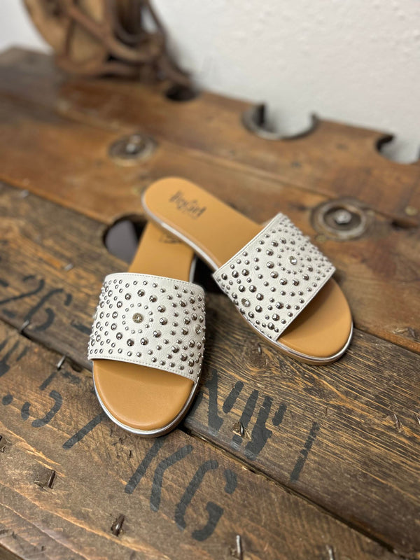 Corkys Bail Money Sandals in White-Sandals-Corkys Footwear-Lucky J Boots & More, Women's, Men's, & Kids Western Store Located in Carthage, MO