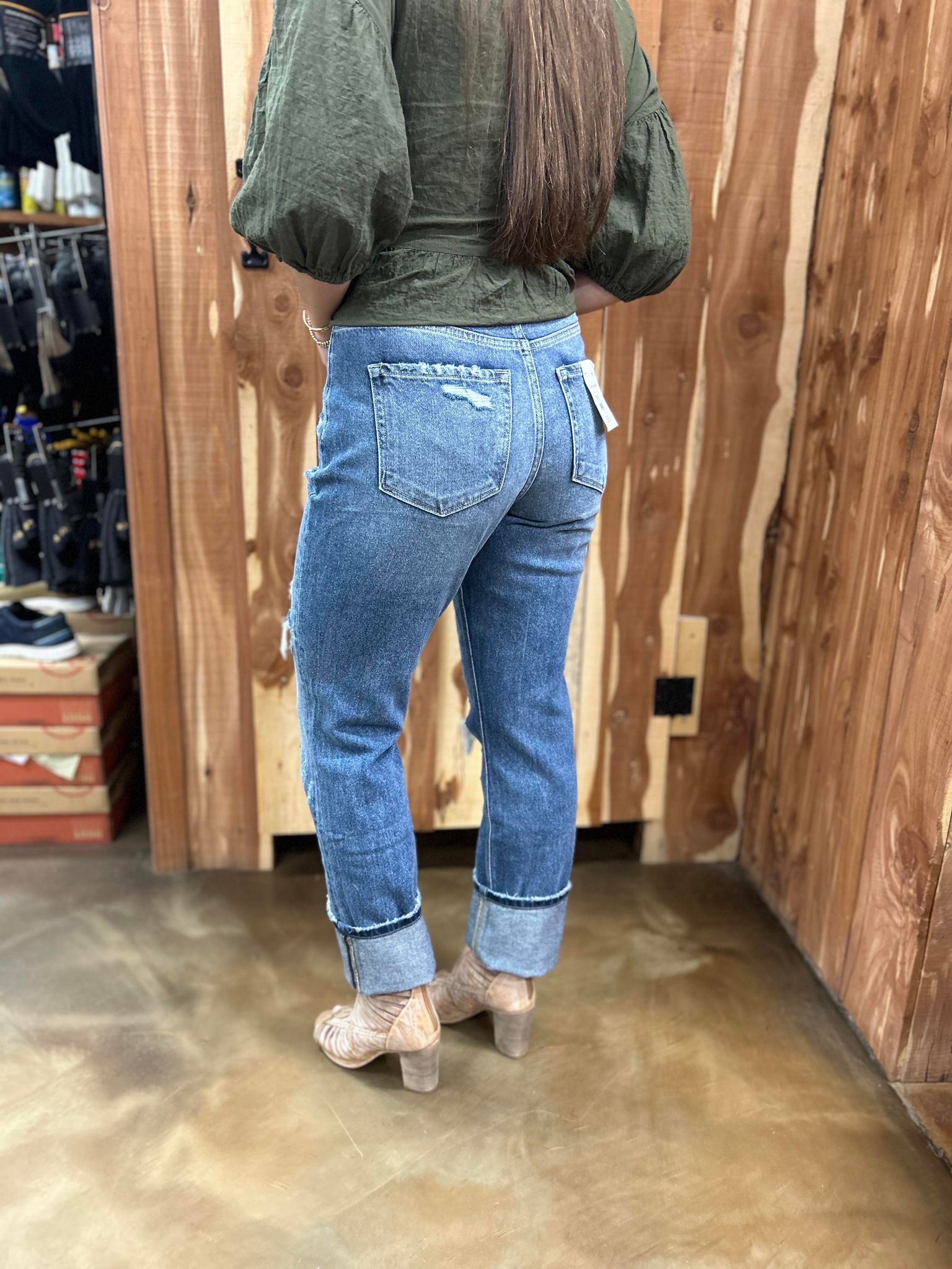 Flying Monkey Nora Vintage Slim Straight Jeans-Women's Denim-Flying Monkey-Lucky J Boots & More, Women's, Men's, & Kids Western Store Located in Carthage, MO