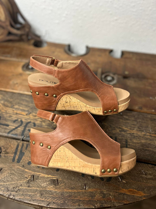 Corkys Carley Sandals in Whiskey Smooth-Sandals-Corkys Footwear-Lucky J Boots & More, Women's, Men's, & Kids Western Store Located in Carthage, MO