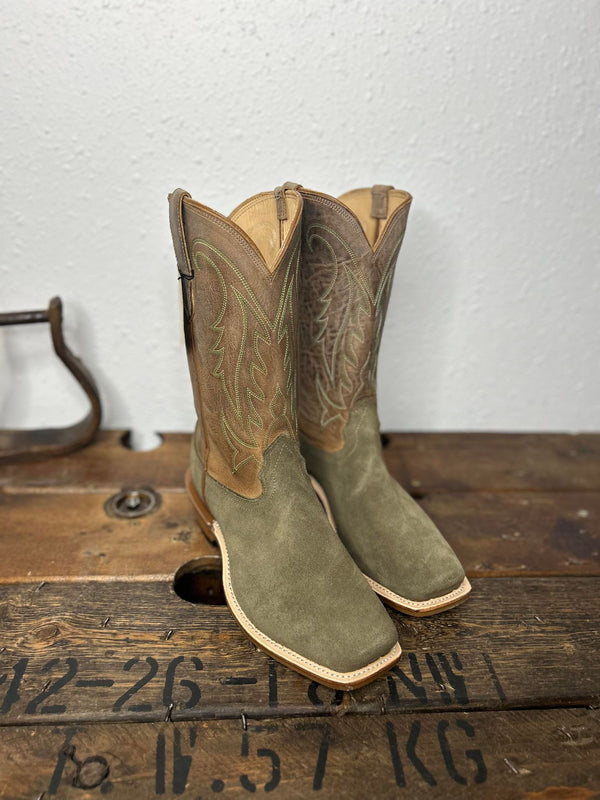Mens Fenoglio Tan Olive Rough Out Boots-Men's Boots-Fenoglio Boots-Lucky J Boots & More, Women's, Men's, & Kids Western Store Located in Carthage, MO