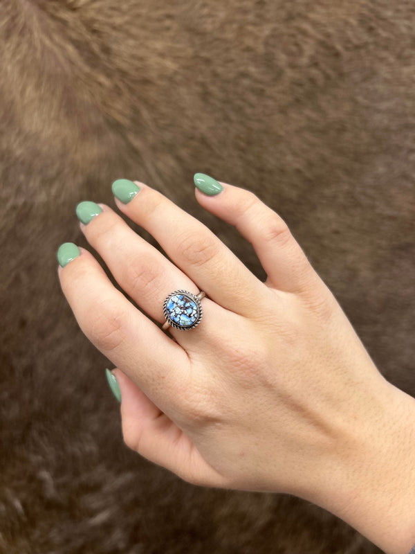 Ally Ring-Rings-LJ Turquoise-Lucky J Boots & More, Women's, Men's, & Kids Western Store Located in Carthage, MO