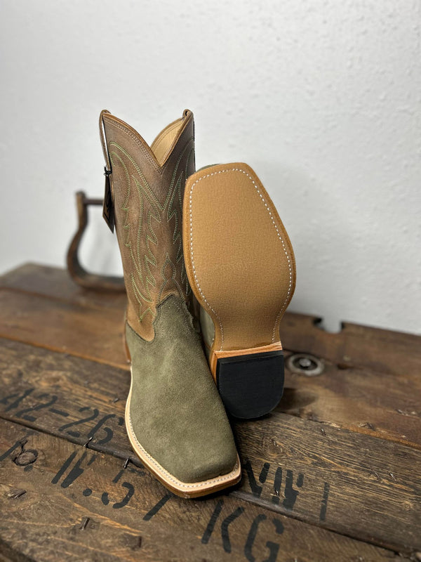 Mens Fenoglio Tan Olive Rough Out Boots-Men's Boots-Fenoglio Boots-Lucky J Boots & More, Women's, Men's, & Kids Western Store Located in Carthage, MO