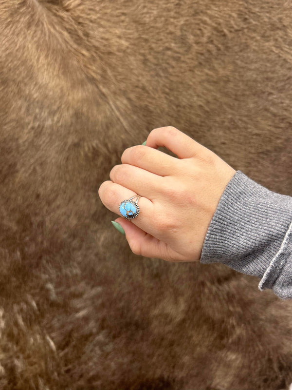Kayla Ring-Rings-LJ Turquoise-Lucky J Boots & More, Women's, Men's, & Kids Western Store Located in Carthage, MO