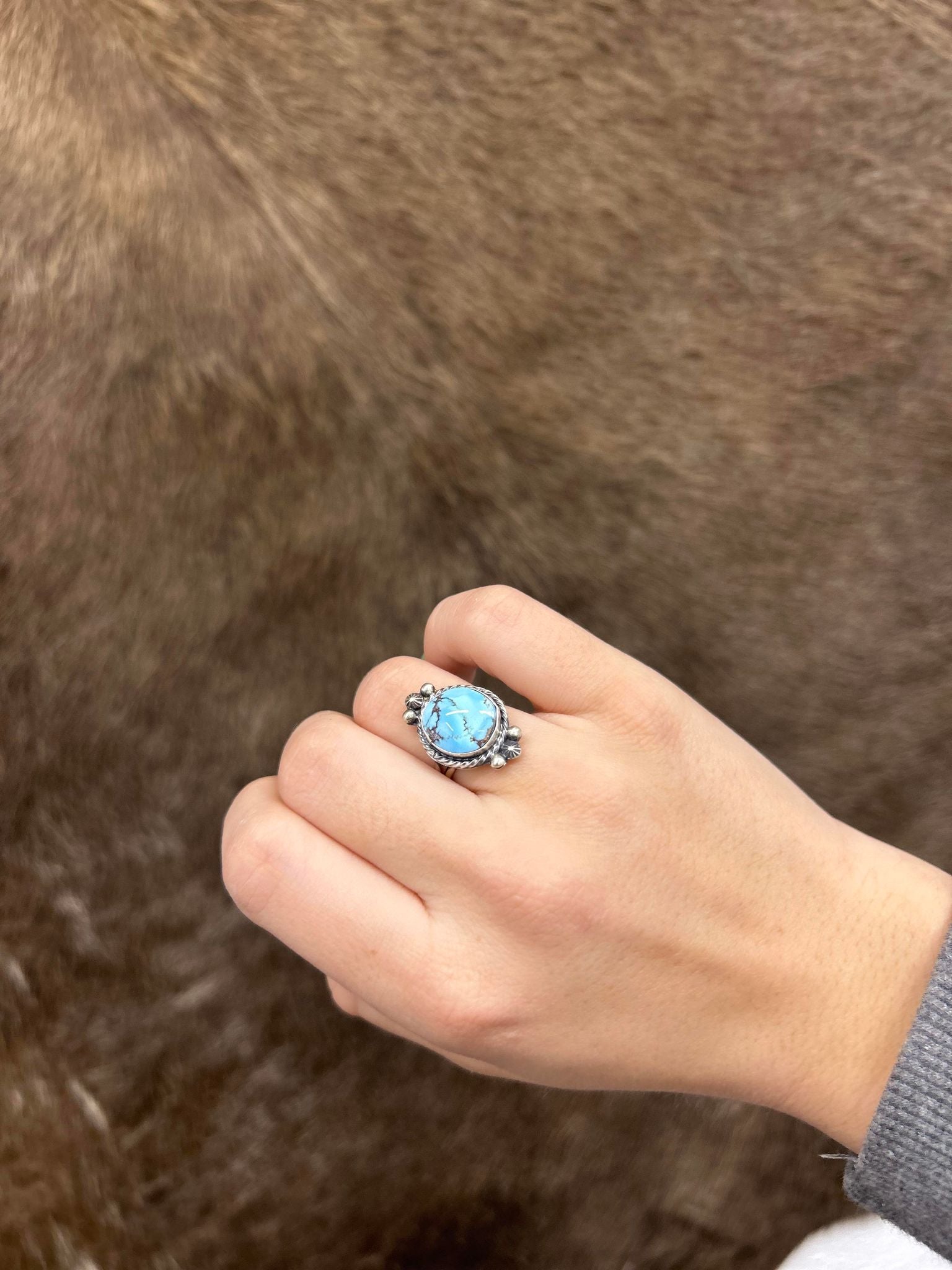 Monica Ring-Rings-LJ Turquoise-Lucky J Boots & More, Women's, Men's, & Kids Western Store Located in Carthage, MO