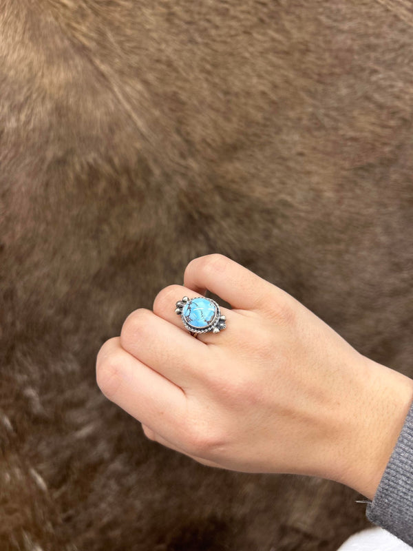 Kennedy Ring-Rings-LJ Turquoise-Lucky J Boots & More, Women's, Men's, & Kids Western Store Located in Carthage, MO