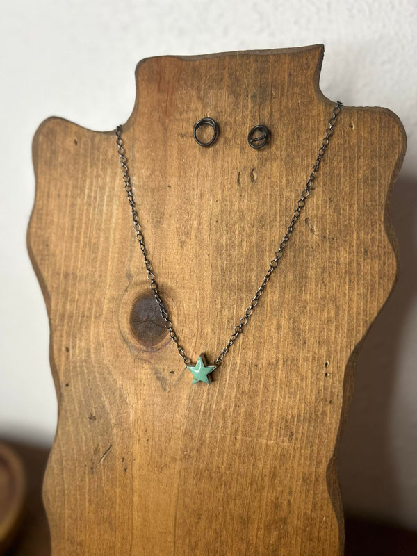 Mini Starz Necklace-Necklaces-LJ Turquoise-Lucky J Boots & More, Women's, Men's, & Kids Western Store Located in Carthage, MO