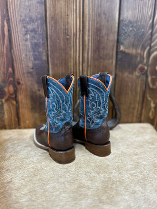 Kid's Roper Brown Clint Boot-Kids Boots-Karman-Lucky J Boots & More, Women's, Men's, & Kids Western Store Located in Carthage, MO