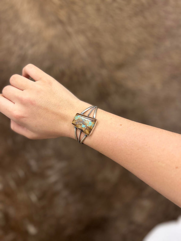 Mica Cuff-Bracelets-LJ Turquoise-Lucky J Boots & More, Women's, Men's, & Kids Western Store Located in Carthage, MO