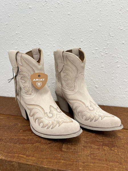 Ariat Chandler Western Bootie in Cloud White