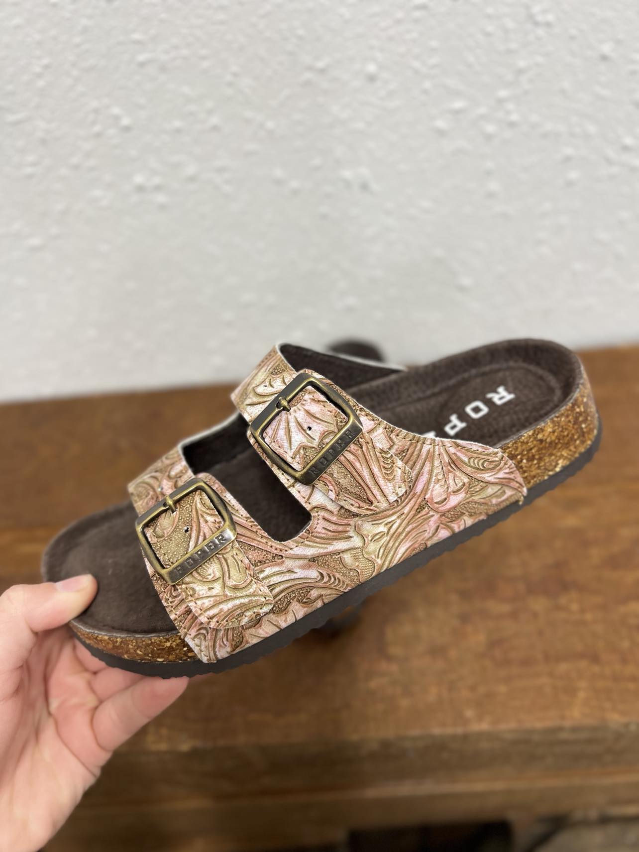 Roper Delilah Sandal in Tan-Sandals-Roper-Lucky J Boots & More, Women's, Men's, & Kids Western Store Located in Carthage, MO