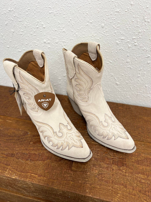 Ariat Chandler Western Bootie in Cloud White-Women's Booties-Lucky J Boots & More-Lucky J Boots & More, Women's, Men's, & Kids Western Store Located in Carthage, MO