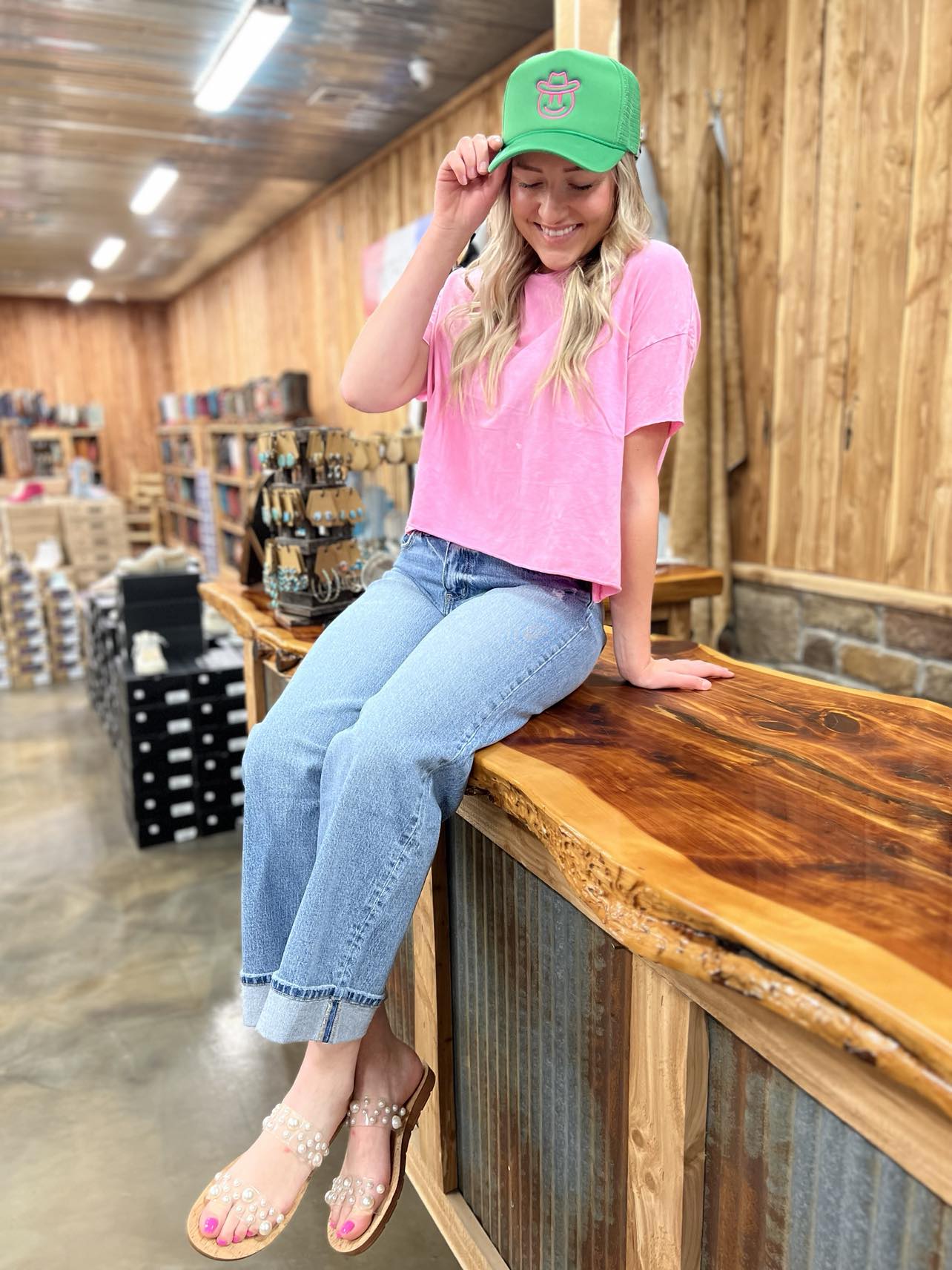 Trucker Caps-Caps-Turquoise Haven-Lucky J Boots & More, Women's, Men's, & Kids Western Store Located in Carthage, MO