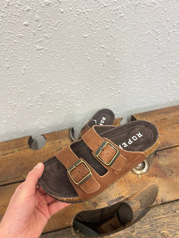 Roper Delilah Sandal in Tan-Sandals-Roper-Lucky J Boots & More, Women's, Men's, & Kids Western Store Located in Carthage, MO