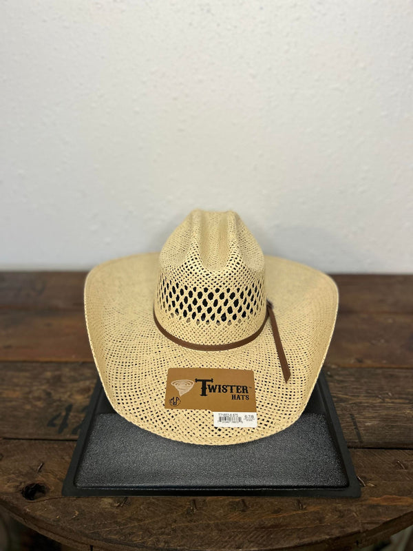 Twister Jute Straw Hat 4 1/4" Brim T71652-Straw Cowboy Hats-M & F Western Products-Lucky J Boots & More, Women's, Men's, & Kids Western Store Located in Carthage, MO