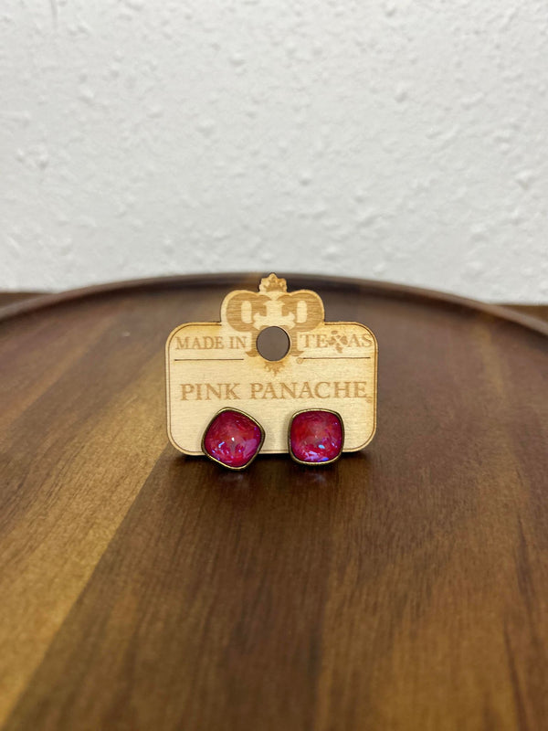 Pink Panache 12mm Stud Earrings-Earrings-Pink Panache-Lucky J Boots & More, Women's, Men's, & Kids Western Store Located in Carthage, MO