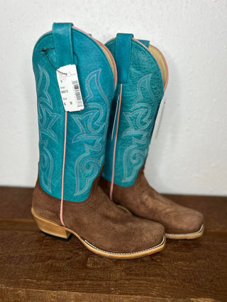 Women's Macie Bean Kango Tabacco Reversed Smooth Quill Boot-Women's Boots-Macie Bean-Lucky J Boots & More, Women's, Men's, & Kids Western Store Located in Carthage, MO