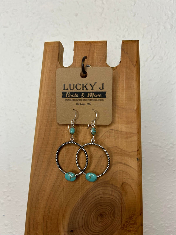 Briley Earrings-Earrings-LJ Turquoise-Lucky J Boots & More, Women's, Men's, & Kids Western Store Located in Carthage, MO