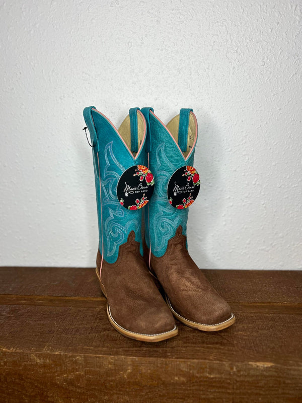 Macie Bean Kango Tabacco Reversed Smooth Quill Boots-Women's Boots-Macie Bean-Lucky J Boots & More, Women's, Men's, & Kids Western Store Located in Carthage, MO