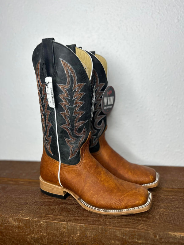 Horse Power Cognac Soft Smooth Quill & Blue Goat Boots-Men's Boots-Horse Power-Lucky J Boots & More, Women's, Men's, & Kids Western Store Located in Carthage, MO