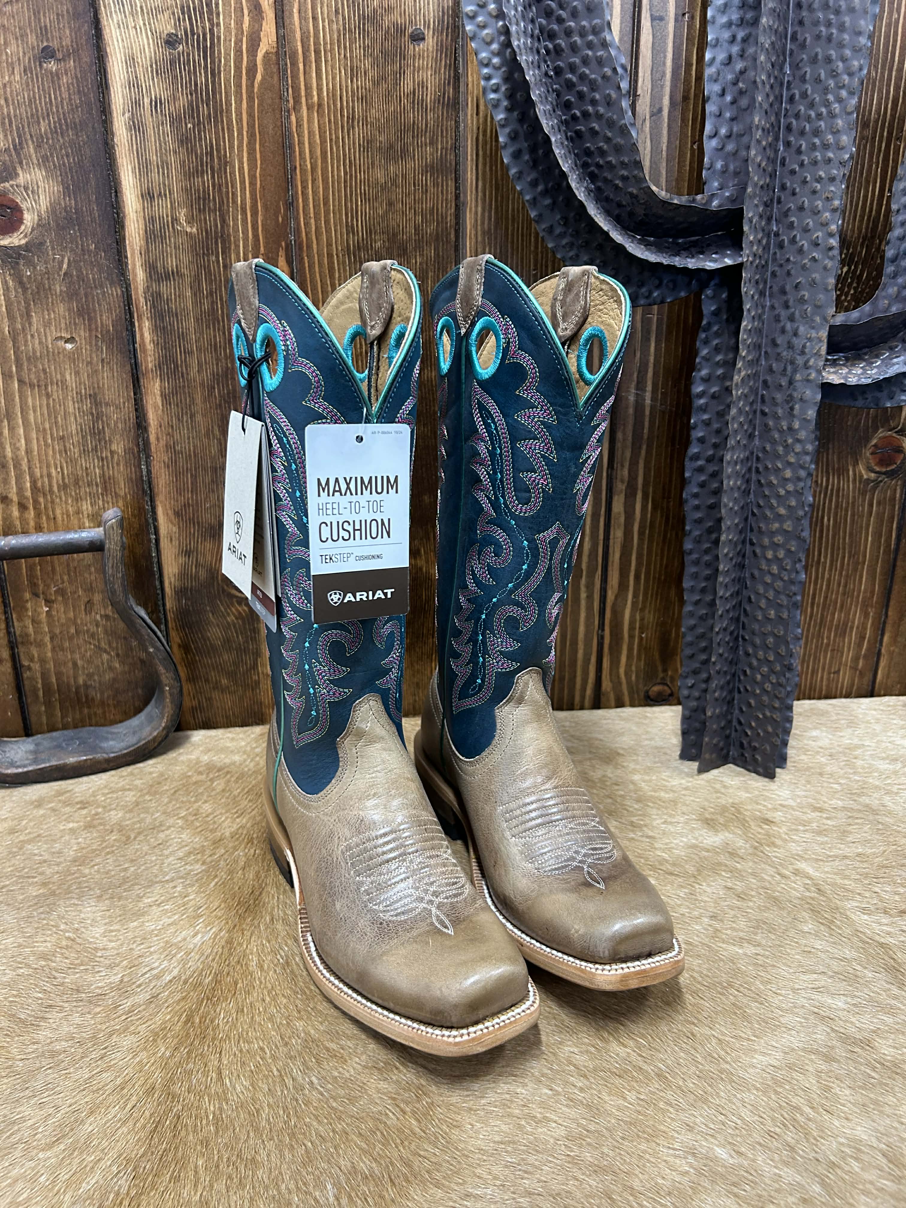 Women's Ariat Futurity Boon Carmalized Tan Boot-Women's Boots-Ariat-Lucky J Boots & More, Women's, Men's, & Kids Western Store Located in Carthage, MO