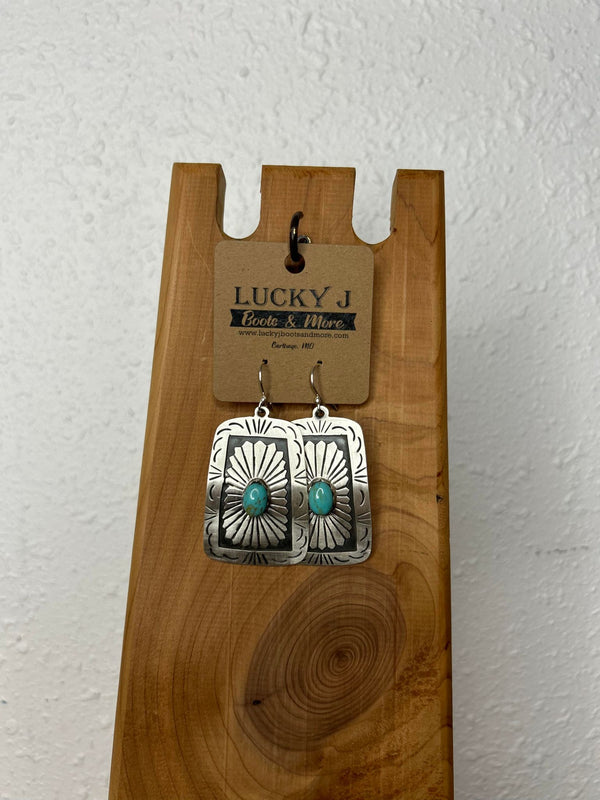 Sidney Earrings-Earrings-LJ Turquoise-Lucky J Boots & More, Women's, Men's, & Kids Western Store Located in Carthage, MO