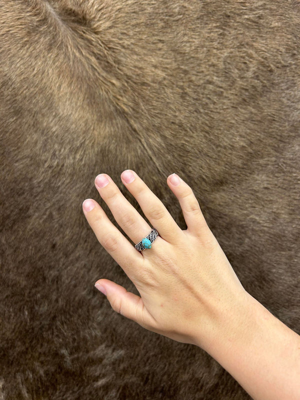 Carley Ring-Rings-LJ Turquoise-Lucky J Boots & More, Women's, Men's, & Kids Western Store Located in Carthage, MO