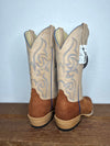 Horse Power Brandy Reversed Smooth Quill & Bleached Bone Boots-Men's Boots-Horse Power-Lucky J Boots & More, Women's, Men's, & Kids Western Store Located in Carthage, MO