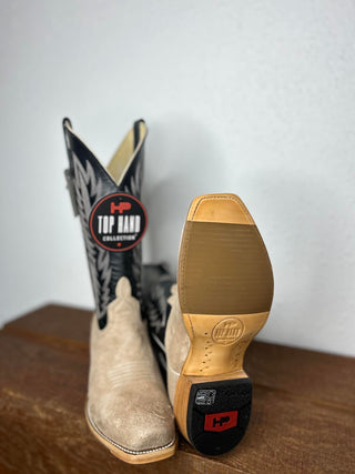 Men's Horse Power Tan Vintage Reversed Smooth Quill Boot-Men's Boots-Horse Power-Lucky J Boots & More, Women's, Men's, & Kids Western Store Located in Carthage, MO