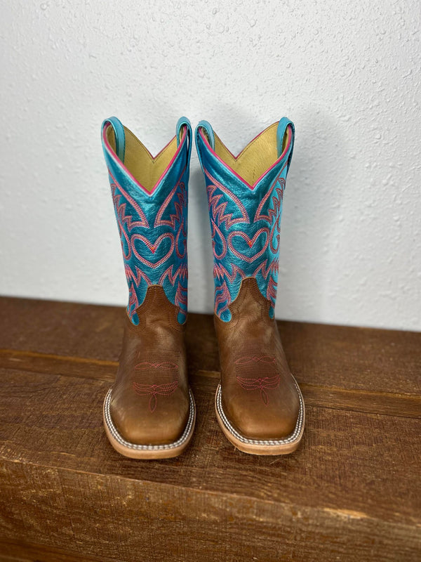 Kids Macie Bean Honey Crazy Horse Boots-Kids Boots-Macie Bean-Lucky J Boots & More, Women's, Men's, & Kids Western Store Located in Carthage, MO