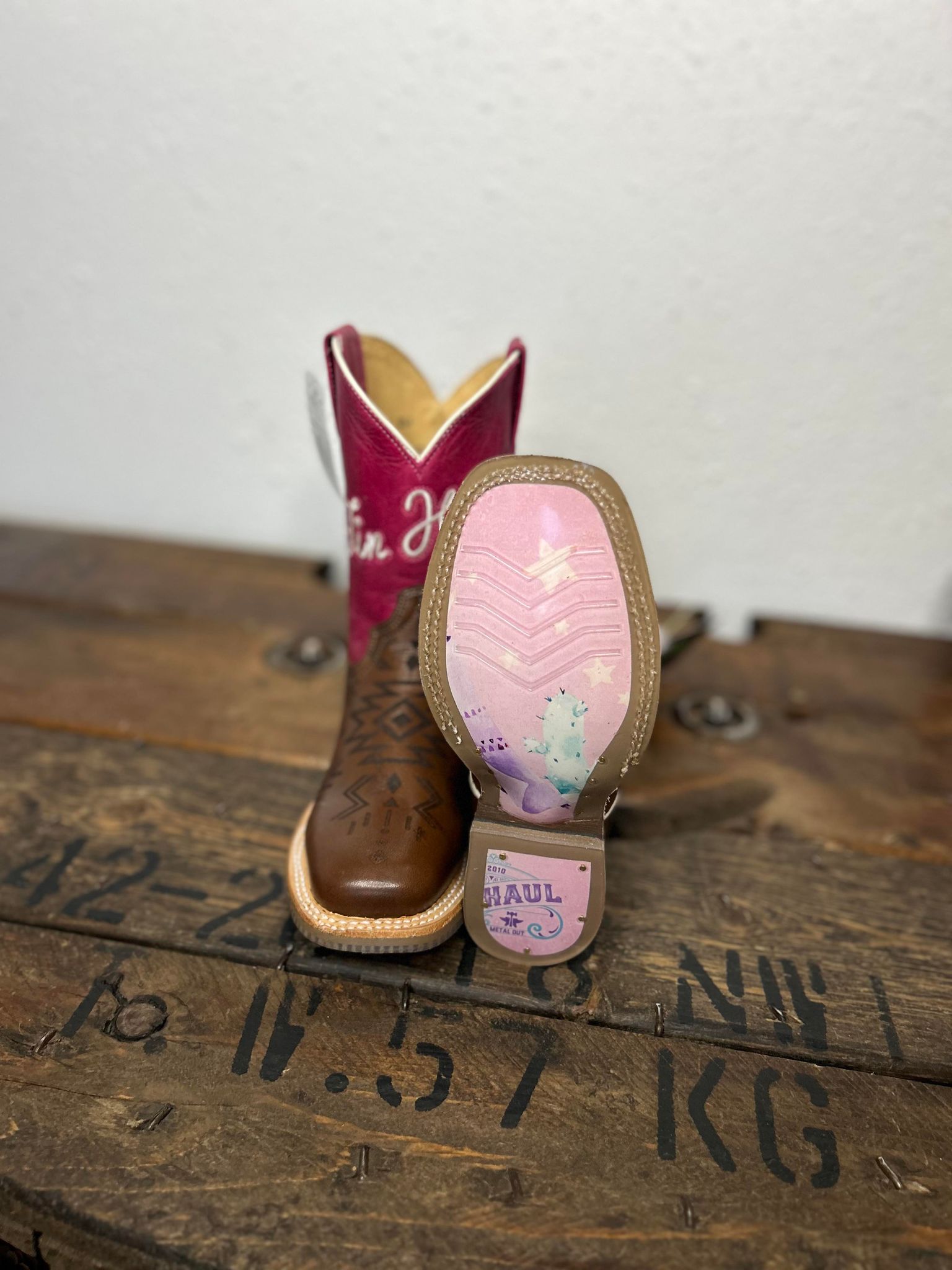 Youth Tin Haul All Points West Boots-Kids Boots-Karman-Lucky J Boots & More, Women's, Men's, & Kids Western Store Located in Carthage, MO